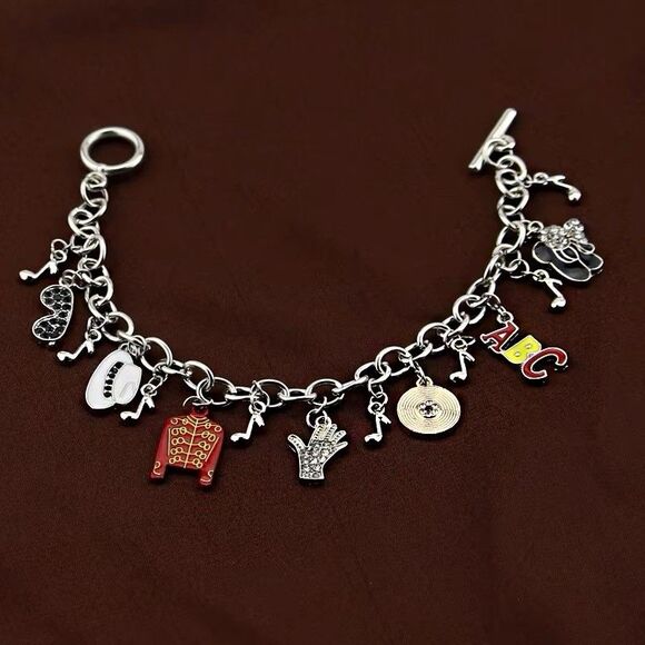 Michael Jackson Charm Bracelet – King of Pop-Colorful Iconic Charms, Fan Jewelry - Picture 3 of 7